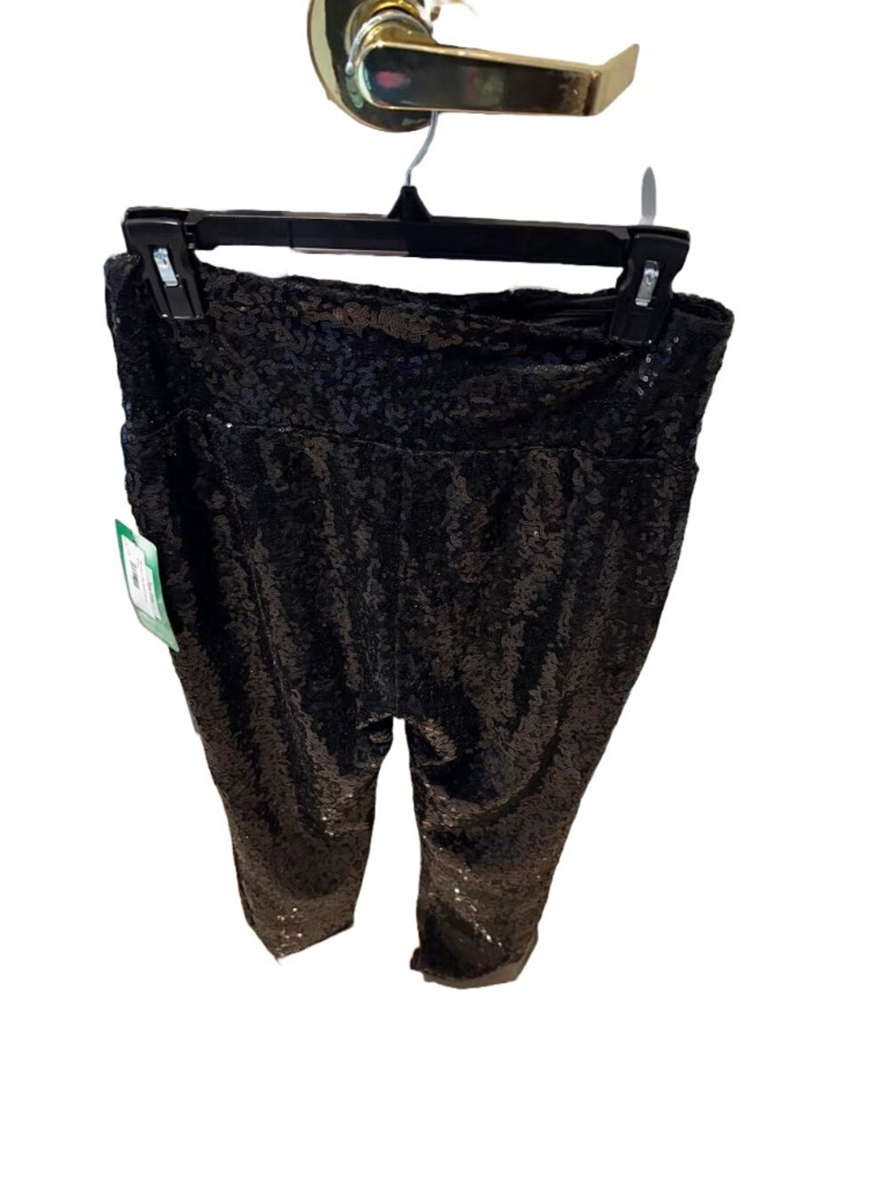 Tipsy Elves Black Sequin Leggings Size Medium